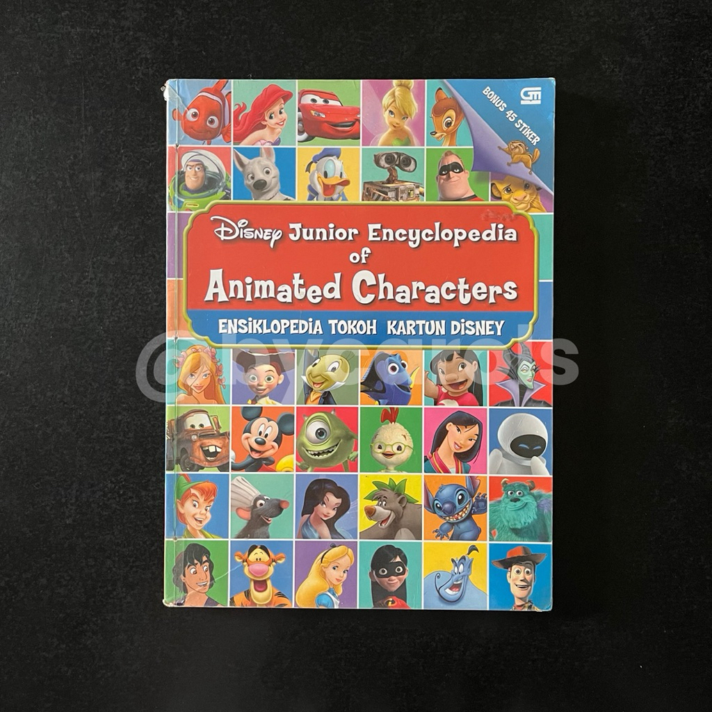DISNEY JUNIOR ENCYCLOPEDIA OF ANIMATED CHARACTERS ENSIKLOPEDIA TOKOH KARTUN DISNEY PRELOVED