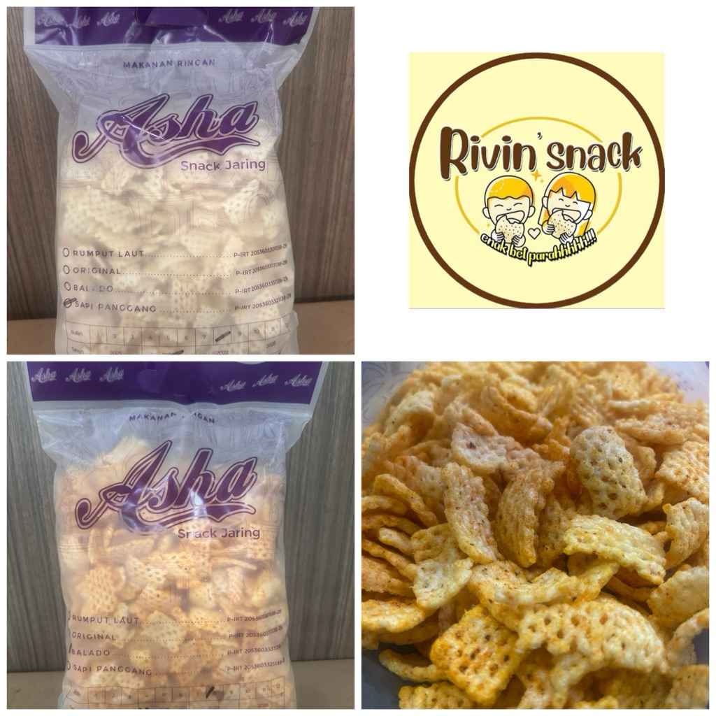 

SNACK JARING PREMIUM ASHA 250gr (TARO SNACK) ORIGINAL / BALADO / SAPI PANGGANG / SEAWEED RUMPUT LAUT