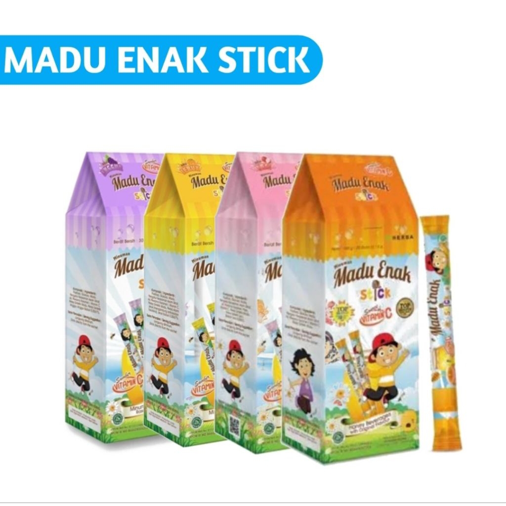 

MADU ENAK STICK RASA ORIGINAL, ANGGUR, JERUK, LECI 1 SACHET