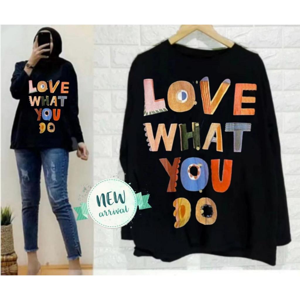Baju Wanita Fashion Kaos Wanita Lengan Panjang Cod Terlaris Baju Cewek Ld 110&120 Kekinian