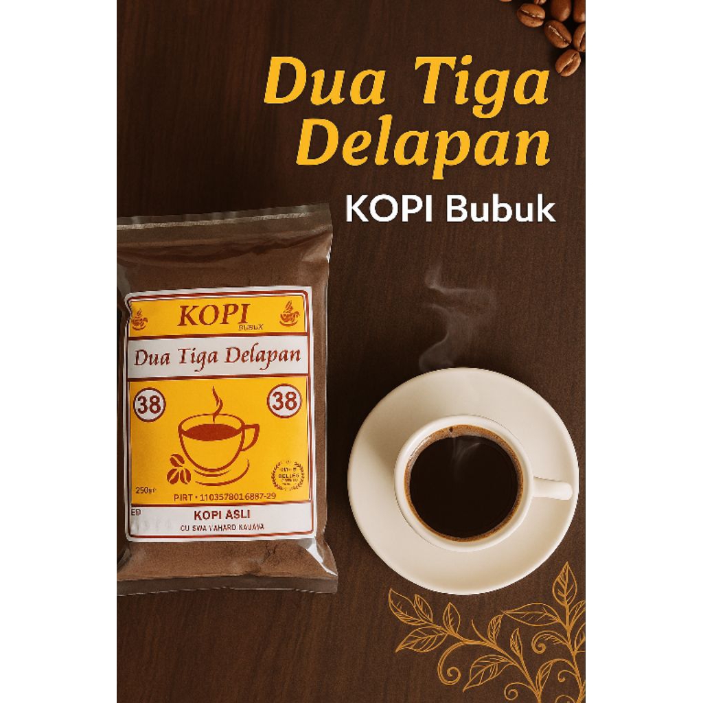 

Kopi bubuk dua 38 kopi asli 250 gram