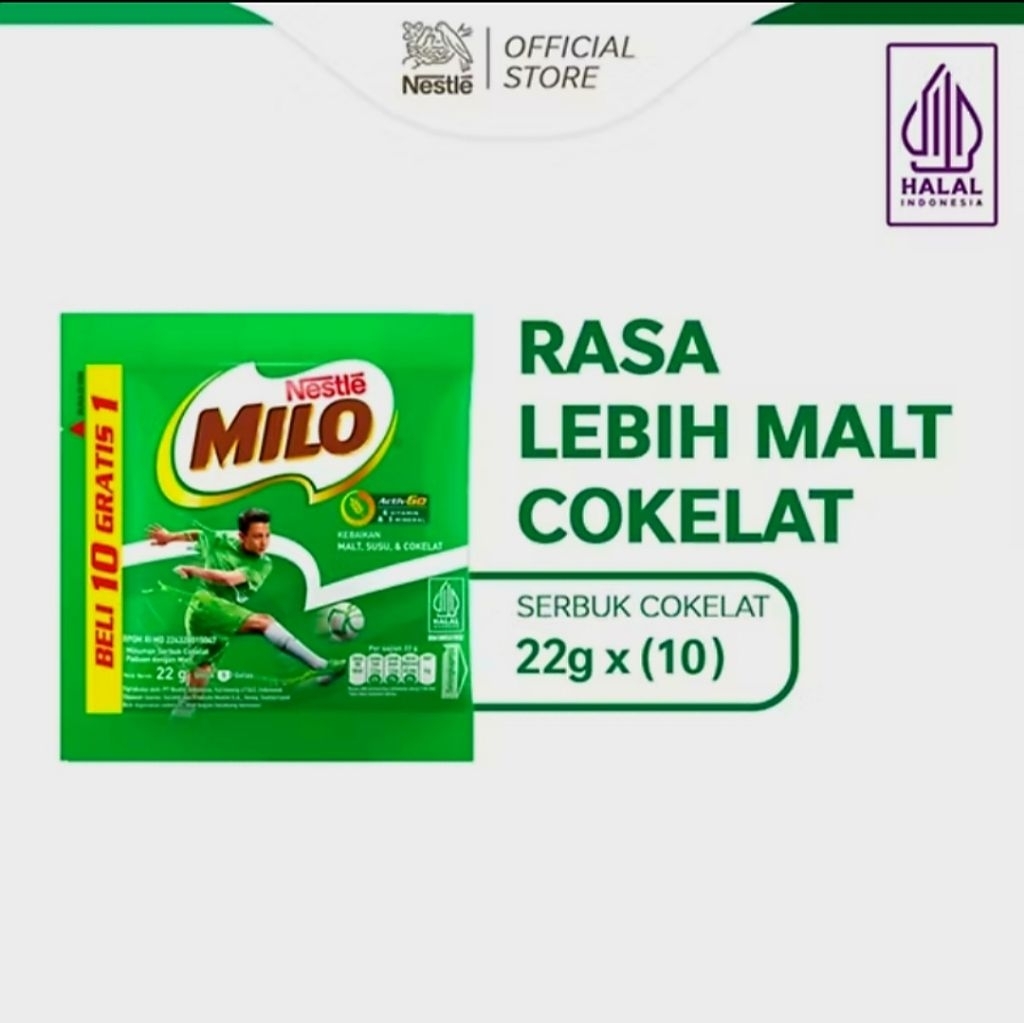 

MILO ACTIV-GO Susu Coklat Renceng 22g - 10pcs | Mom Happy Store