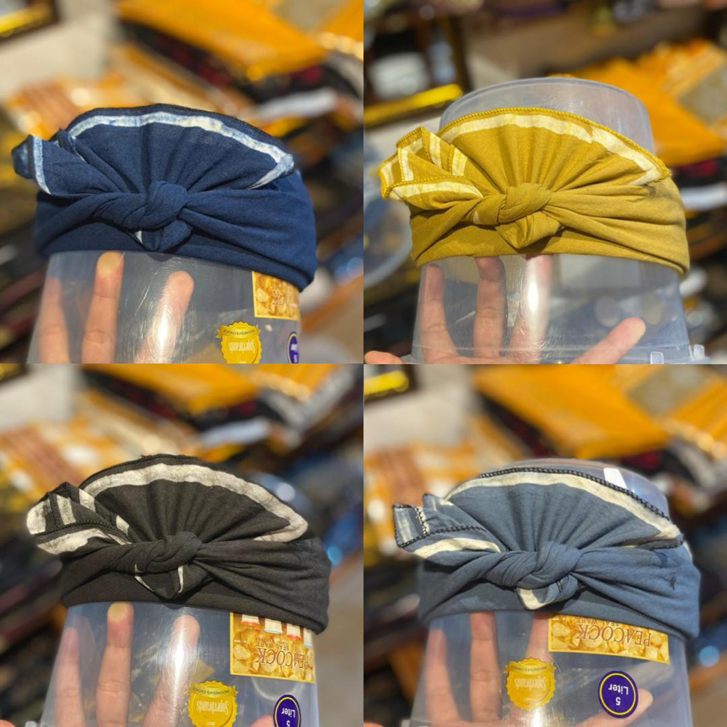 udeng batik semi indigo polosan tepi/udeng jadi/setengah jadi/lembaran/jangar rimpit/kepet/udeng vir