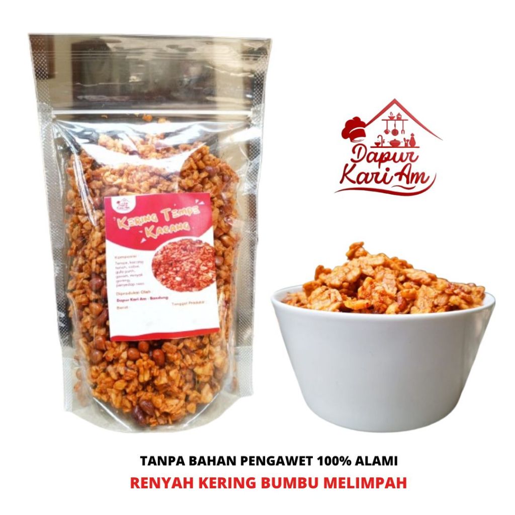 

Kering Tempe Kacang Pedas Manis 250 gram Dapur Kari Am Home Made