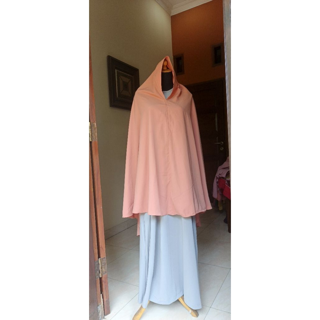 khimar warna salem tua premium elegan