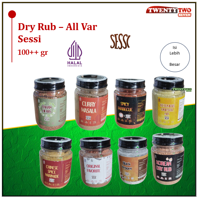 

[6 X]Sessi Dry Rub Bumbu Marinasi All Varian 100 ++ gr