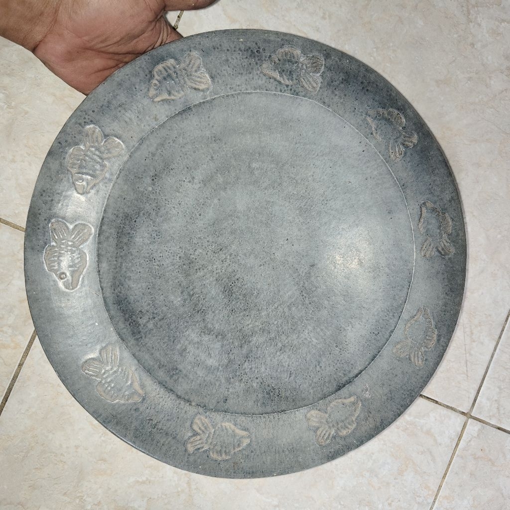 piring antik kuno unik lumayan besar langka warisan mbah