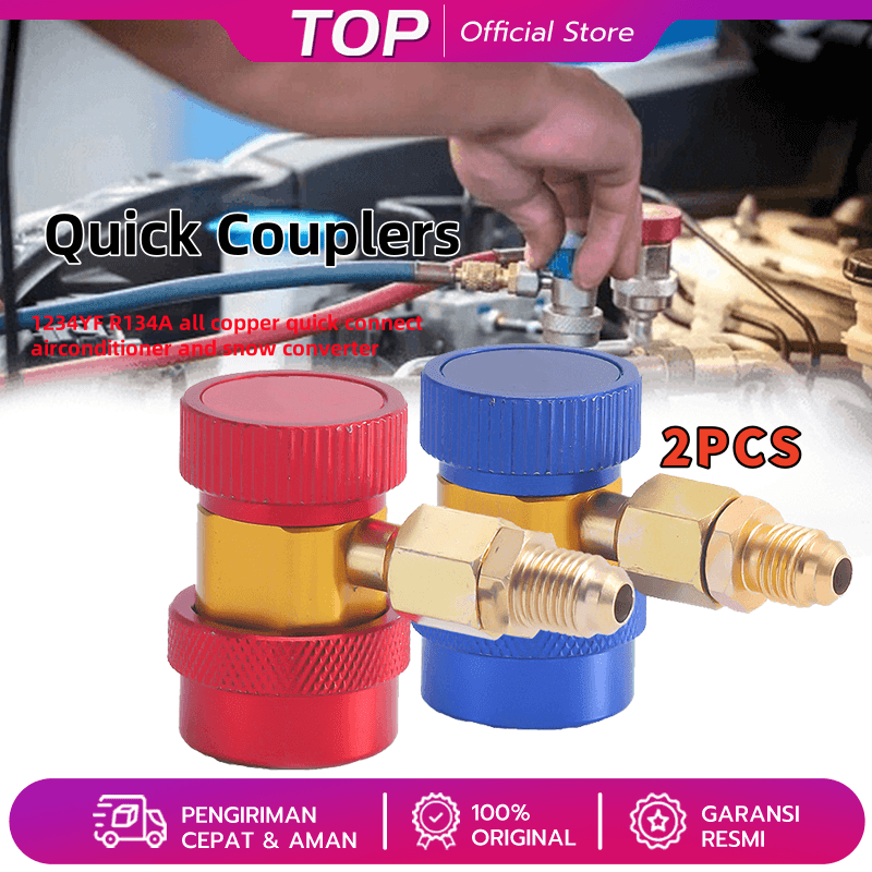 Fitting Adaptor R134A yang Dapat Disesuaikan Fitting Adaptor H / L Quick Coupler AC AC Mobil Pending