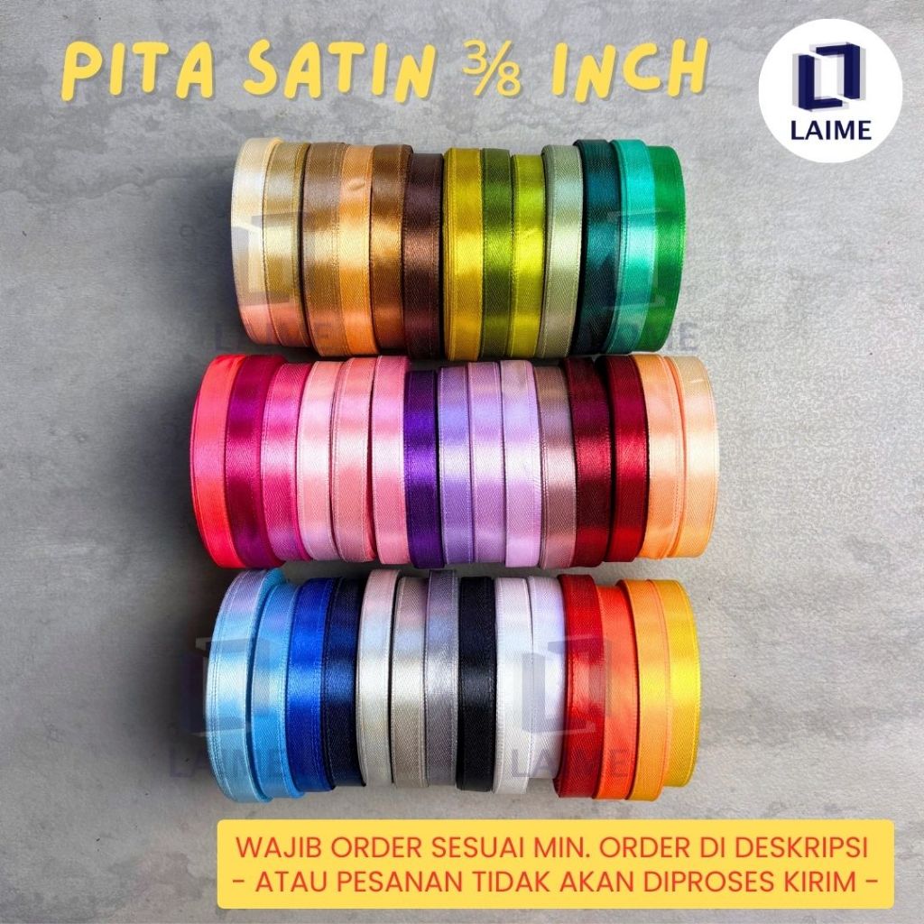 

Pita Satin 3/8 Inch - 1 cm 1cm