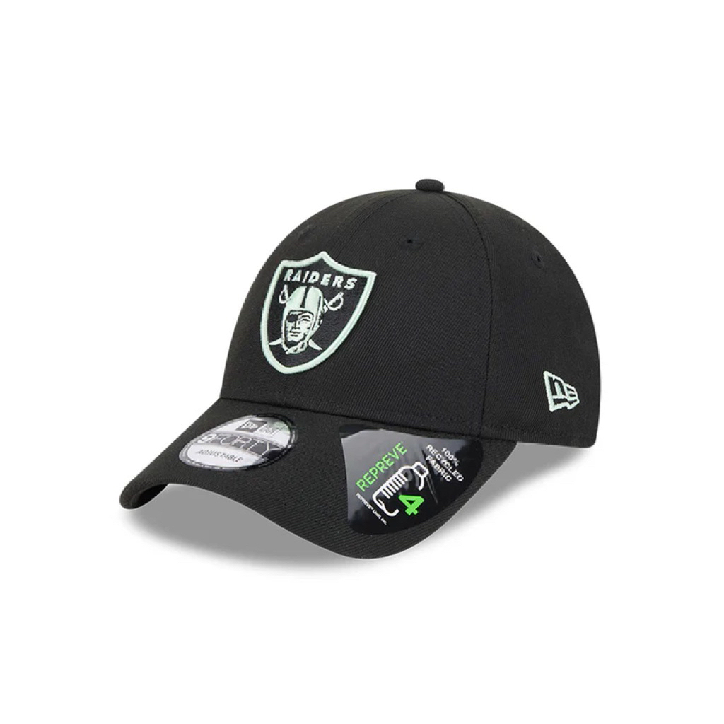 TOPI NEWERA Las Vegas Raiders Peppermint Repreve Black 9Forty Cap