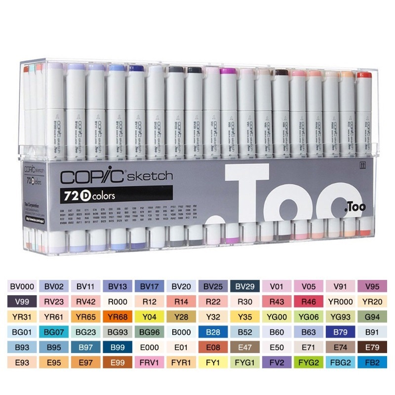 

Copic sketch marker set 72 warna D /spidol manga set 72 D