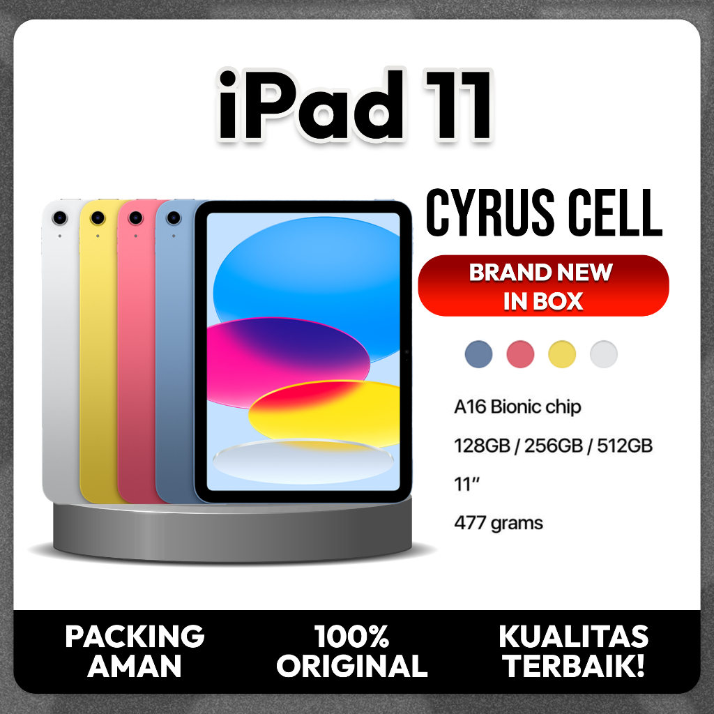 iPad 11 128GB 256GB 512GB New Garansi Resmi BNIB Cyrus Cell