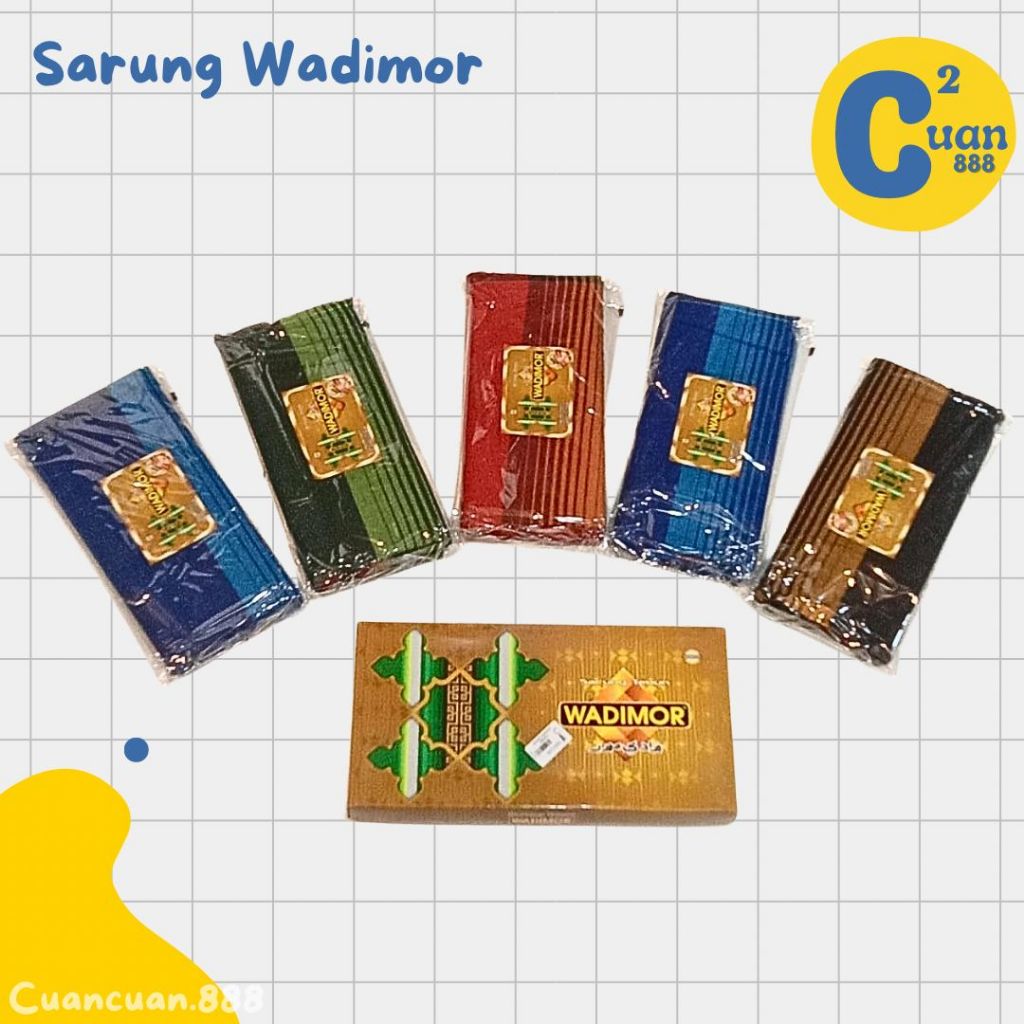 Sarung Wadimor Batik Motif Original Bahan Katun Tenun Premium Eksklusif Sholat Dewasa Pria Kotak2 Ga