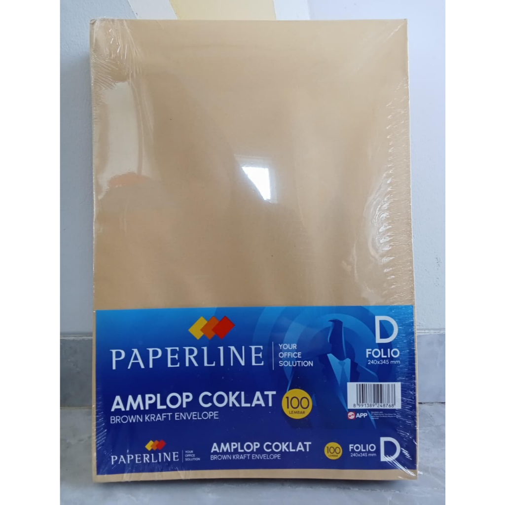 

Amplop Coklat Folio Paperline (1 Pack 100 Pcs)