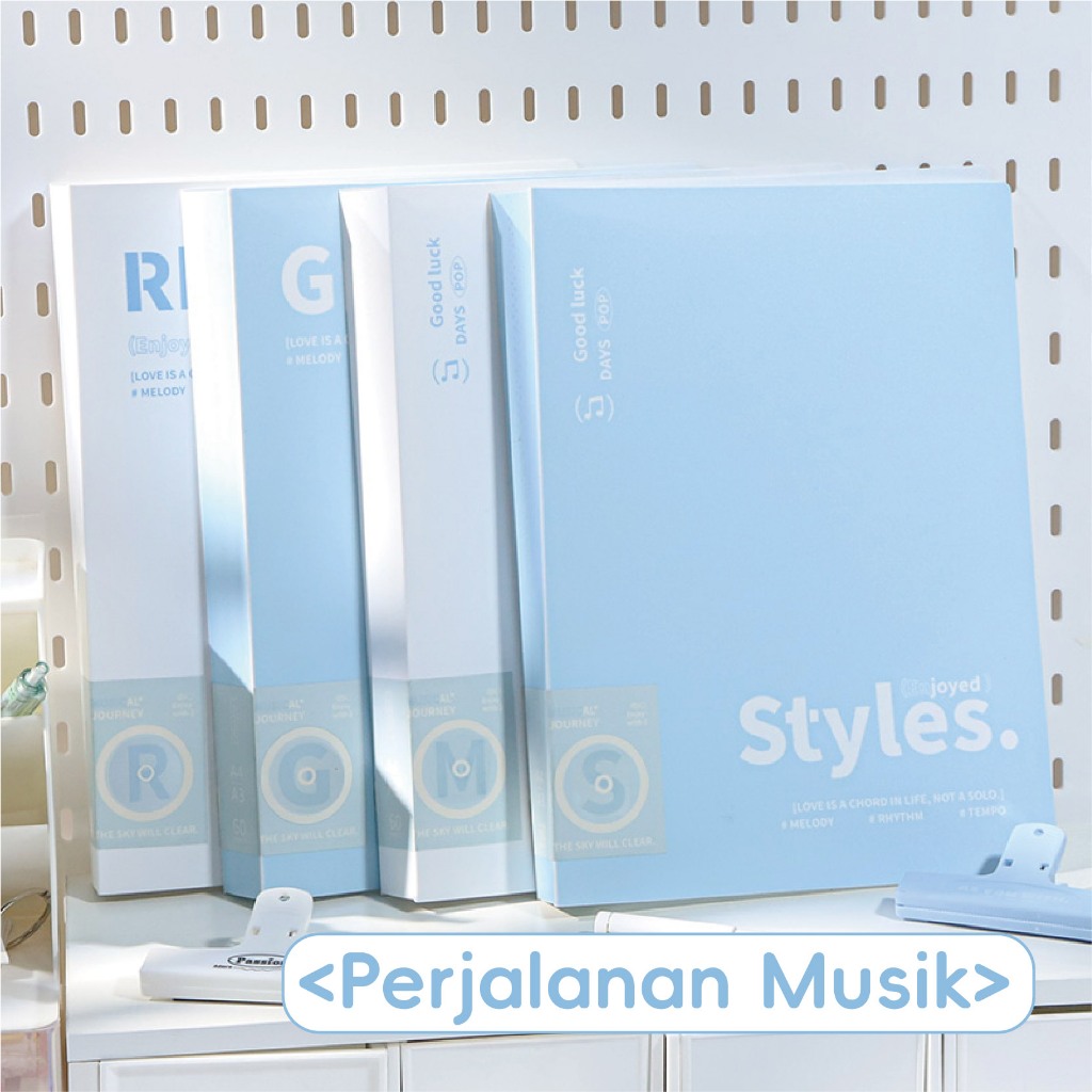 

File A3/A4 Ukuran Bag Folder Mahasiswa Kertas Uji Data Portabel dan Penyimpanan Kapasitas Besar Lainnya PP Buku Data Tahan Air Seri Karakter Musik Dapat Kapasitas 40-60 Halaman
