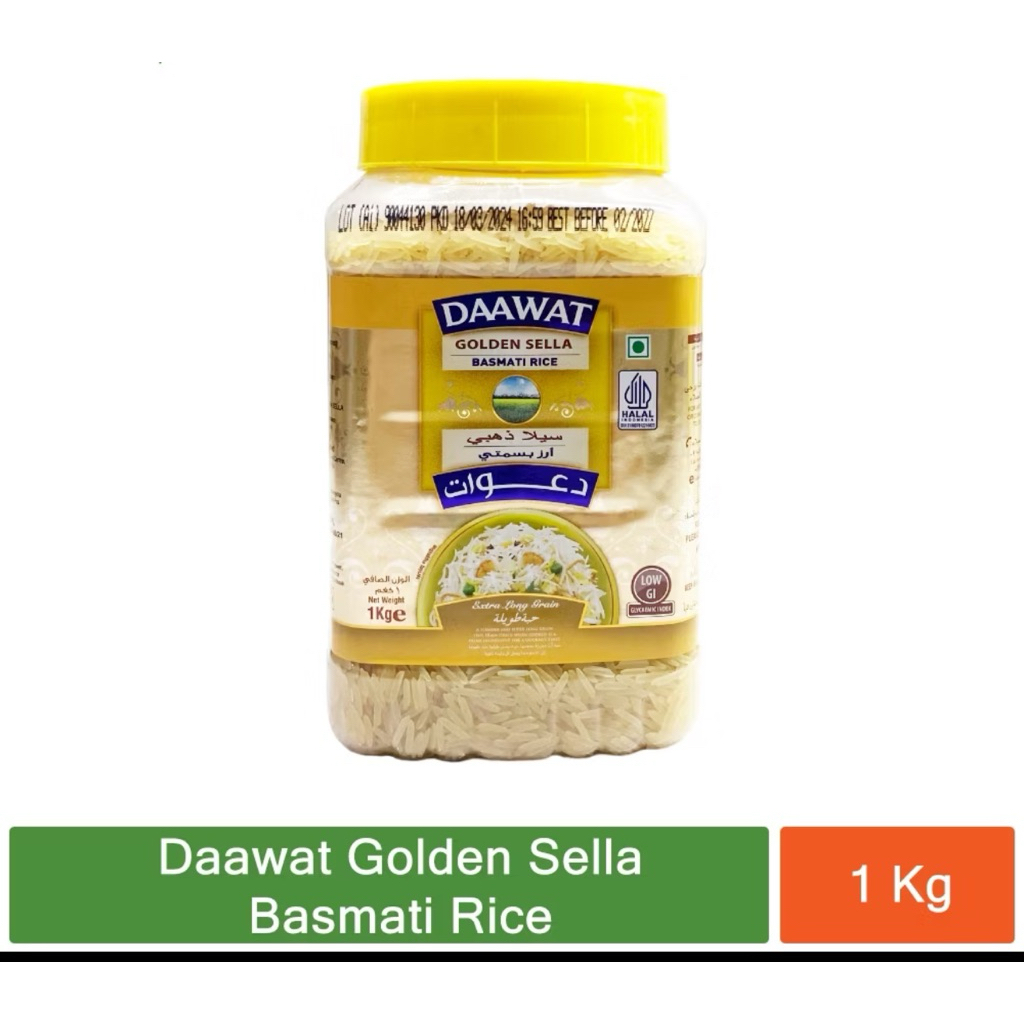 

Daawat Golden Sella Basmati Rice 1 Kg - Beras Basmati