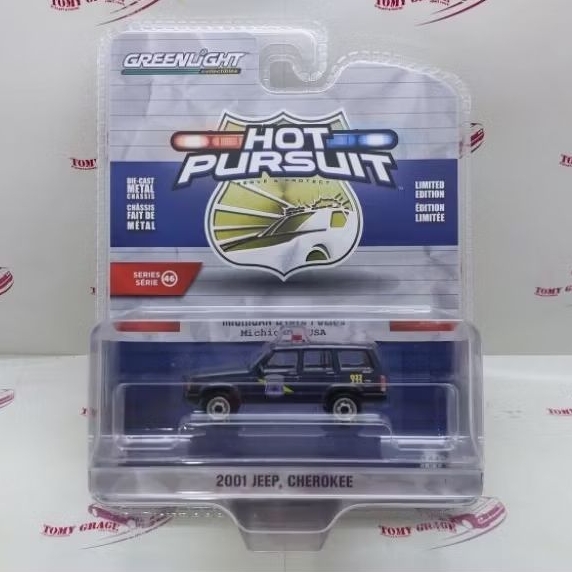Greenlight Hot Pursuit 46 Michigan State Police Michigan, USA 2001 Jeep Cherokee
