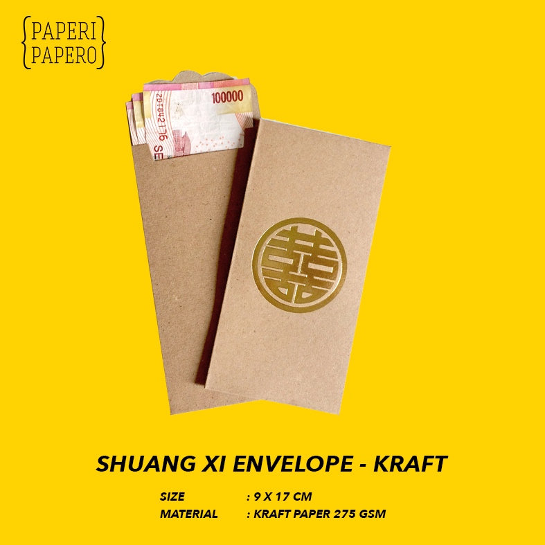 

Amplop Angpao Rustic Shuangxi (Double Happines) - Imlek/Pernikahan