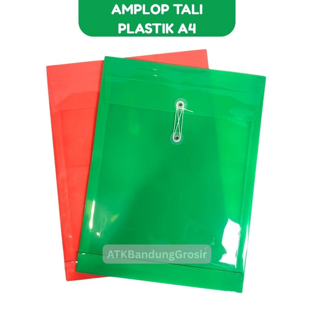 

Map Amplop Dokumen Tali Plastik Berwarna Ukuran A4 Vertikal / Potrait - SATUAN