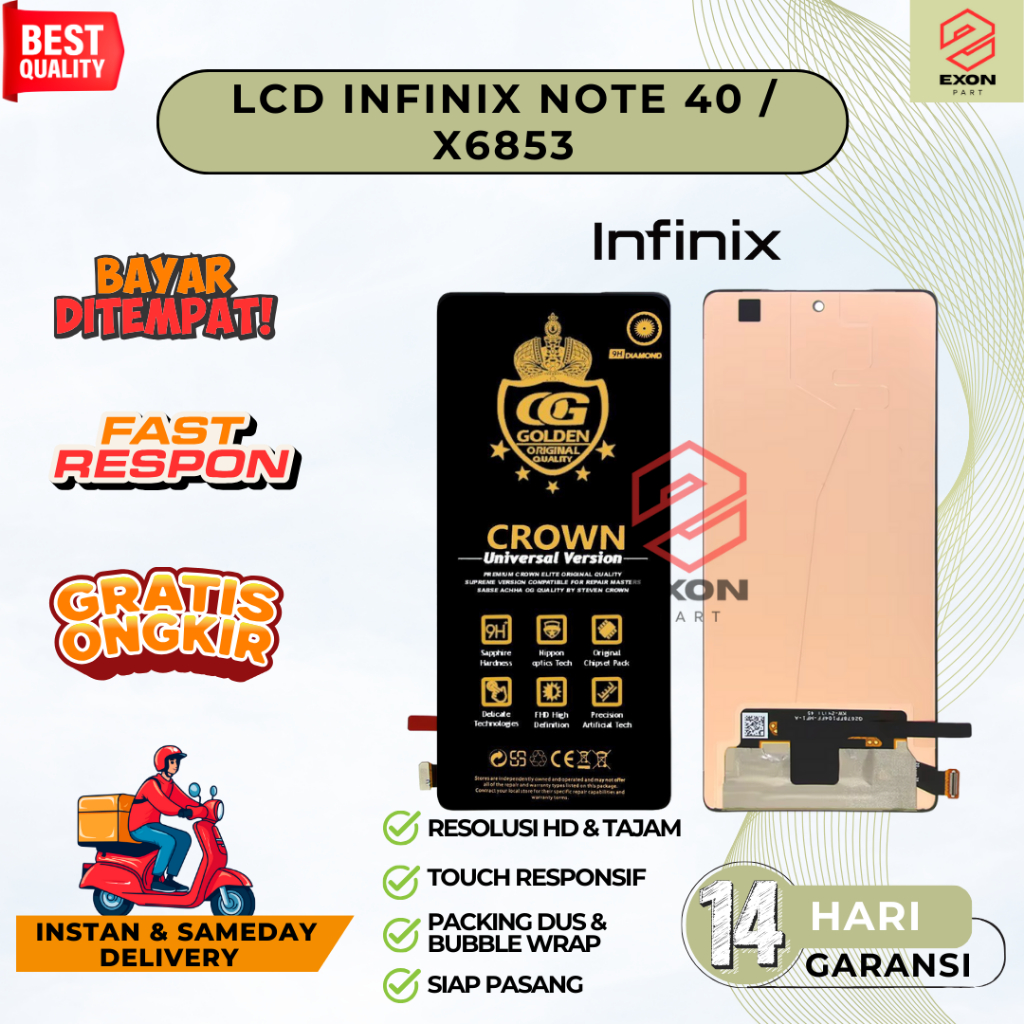 LCD INFINIX NOTE 40 / X6853 ORIGINAL FULLSET