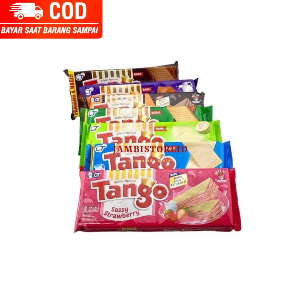 

(JAMBISTOREID) JAMBI LANGSUNG KIRIM Tango All Varian Biskuit Wafer Rasa Keju Coklat Strawberry Jambi