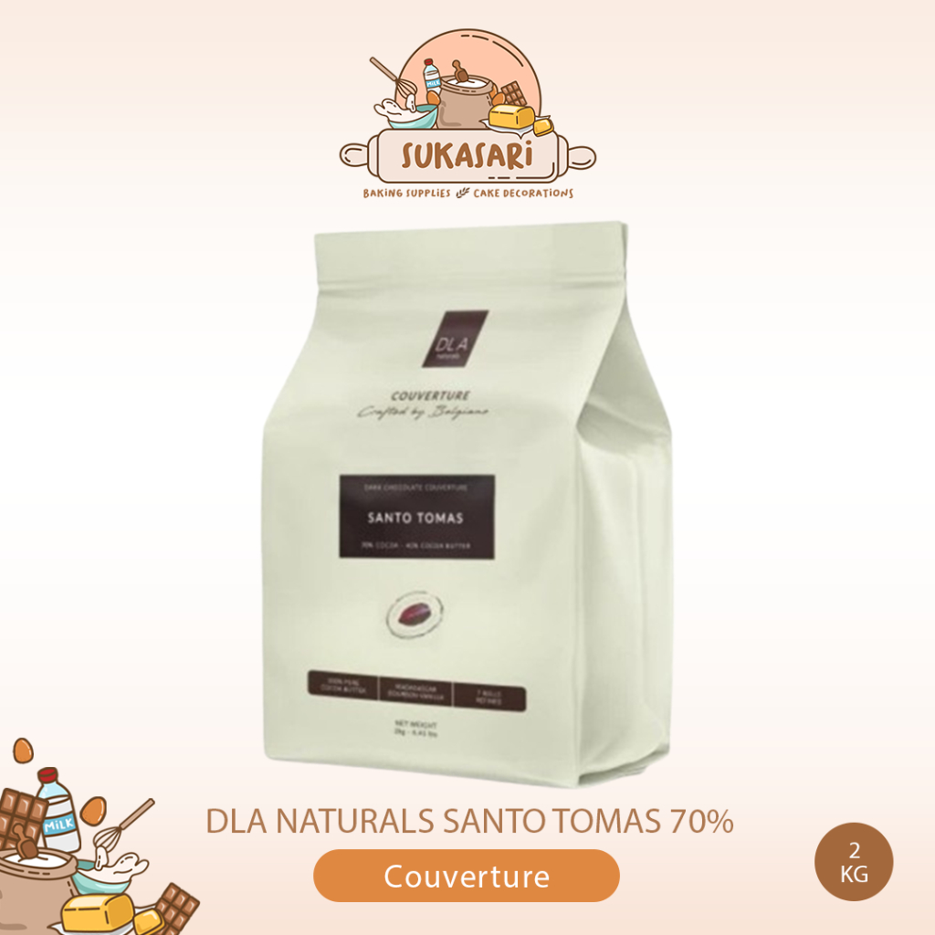 

DLA Naturals Santo Tomas 70% 2kg Coklat Coin Dark Couverture Chocolate / Cokelat Koin Santo Thomas