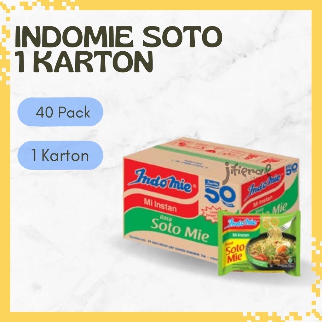 

Indomie Soto mie kuah instant 1 dus isi 40pcs