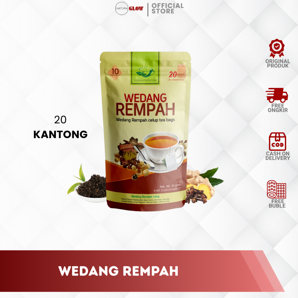 

WEDANG REMPAH asli TAZAKKA khasiat bagus alami halal isi 20 teh celup Mengurangi stres Mengendalikan gula darah
