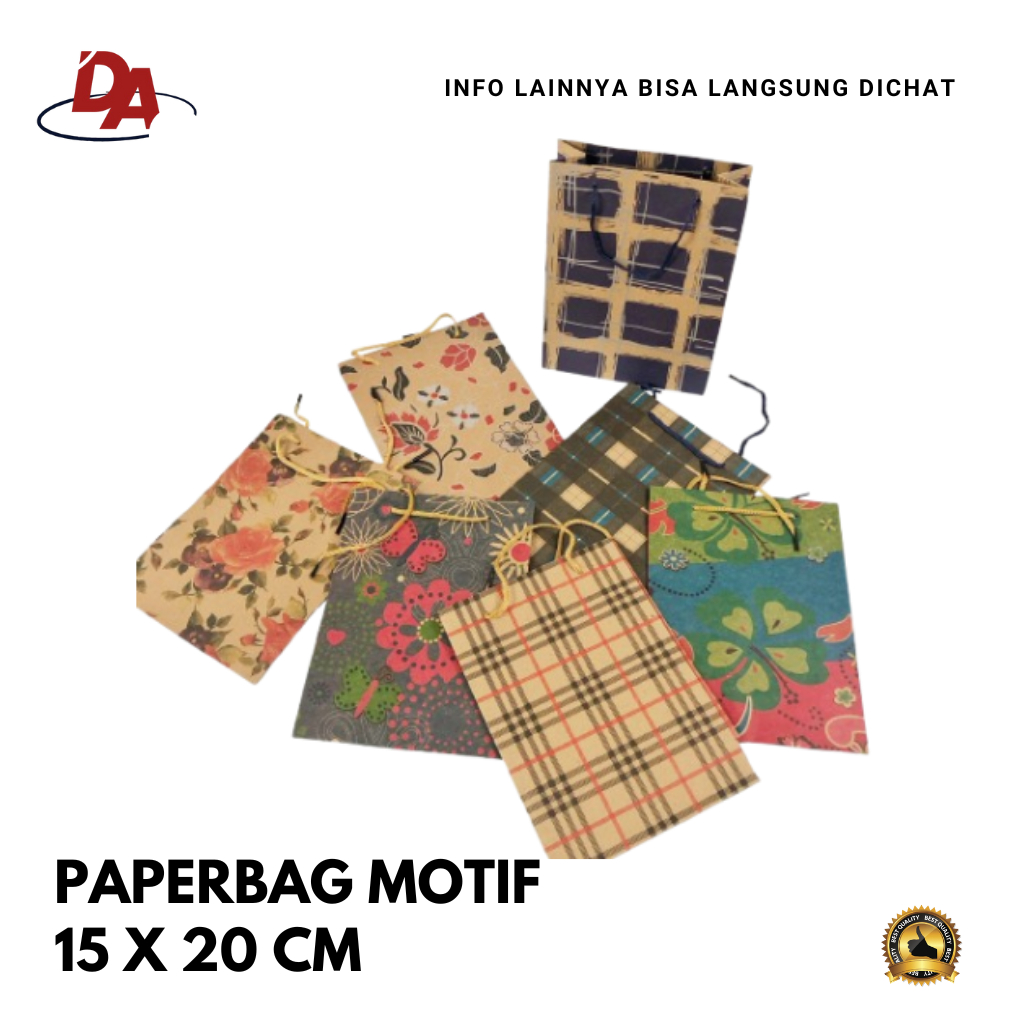 

PAPERBAG MOTIF - TAS SOUVENIR - TAS BELANJA - TAS HAMPERS - TAS PAPERBAG KECIL