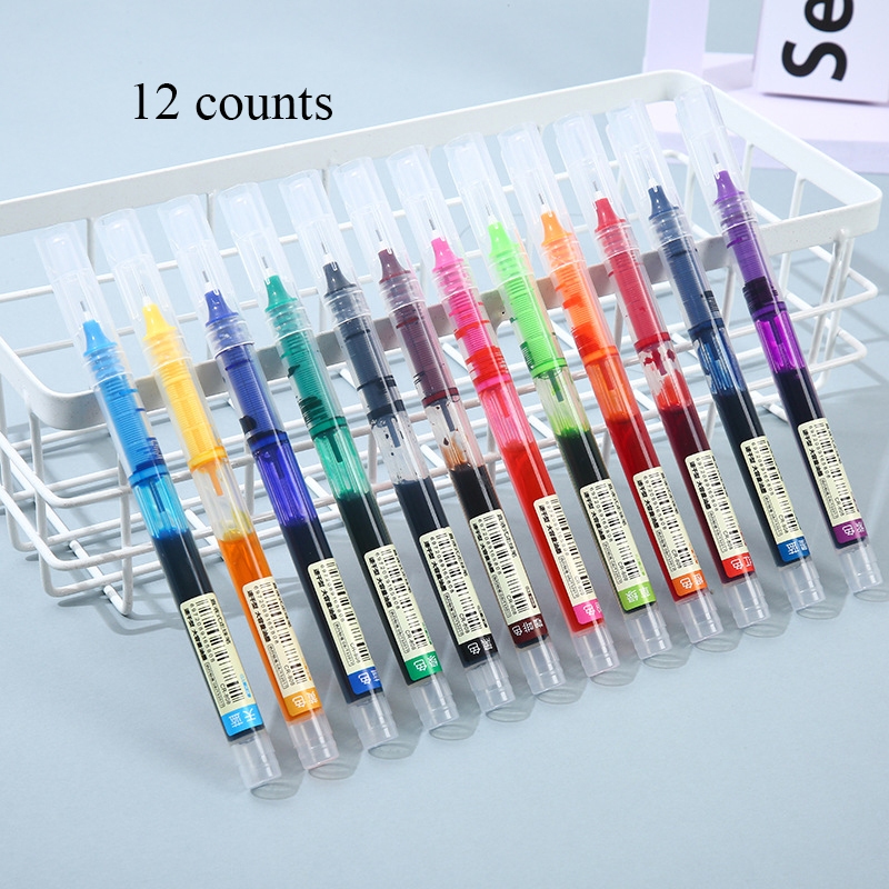 

12pcs Pulpen gel warna, Quick-Drying 0.5mm pena for Perlengkapan Alat Tulis Sekolah & Kantor