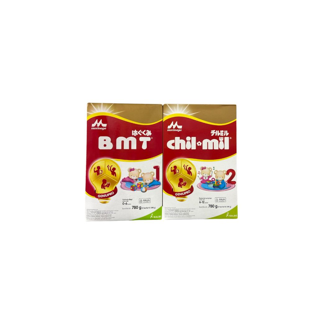 Morinaga Bmt Dan Chil Mil Gold Geniupro Formula Bayi Usia 0-6 Bulan / 6-12 Bulan
