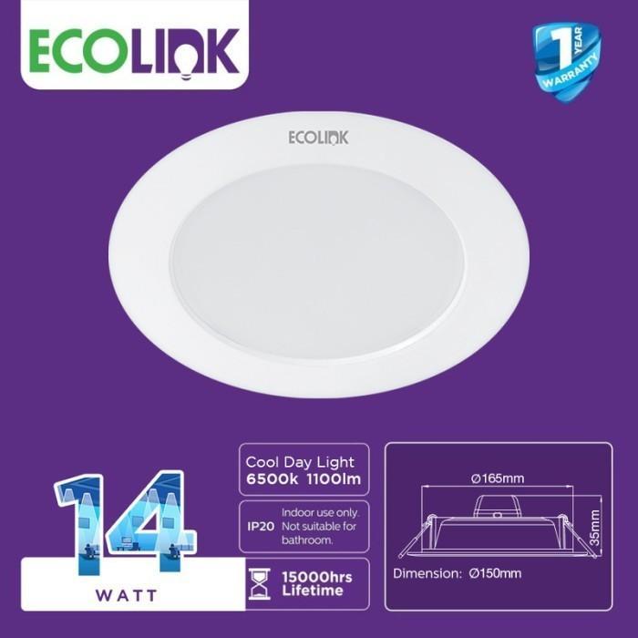 LAMPU LED DOWNLIGHT IB PANEL ECOLINK PACK LED 10W 14W 10WATT 14WATT Multipack Isi 4 PAKET PANEL EDL1