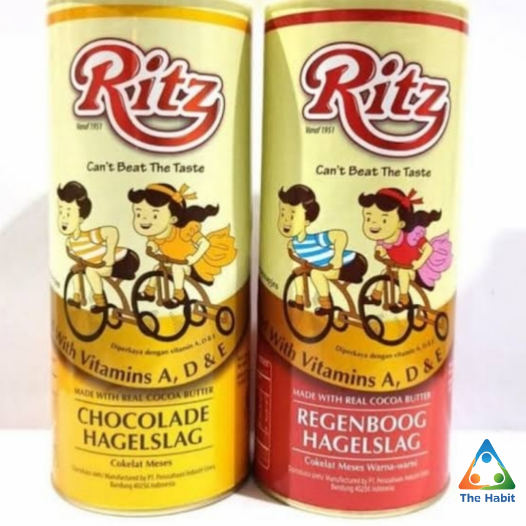 

(The Habit) Ritz Delicious Chocolate Hagelslag Coklat Meses Warna Kaleng 300gr
