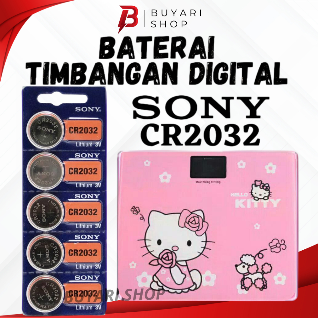 ORIGINAL Baterai Batre Batrai Batrei CMOS Sony CR2032 Laptop PC Baterai Timbangan Digital badan CR20