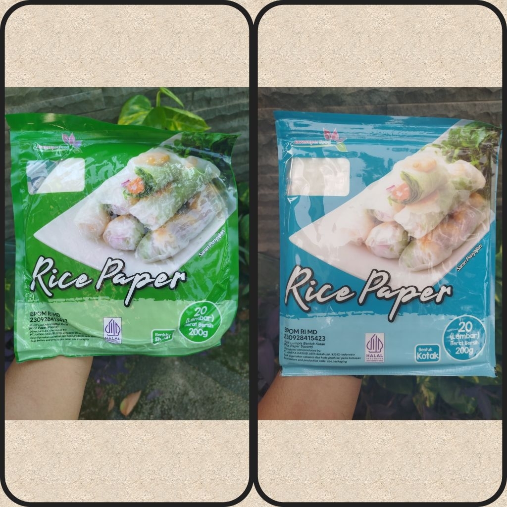 

Java Superfood Rice Paper Bentuk Bulat dan Kotak (isi 20pcs) Kemasan 200gram