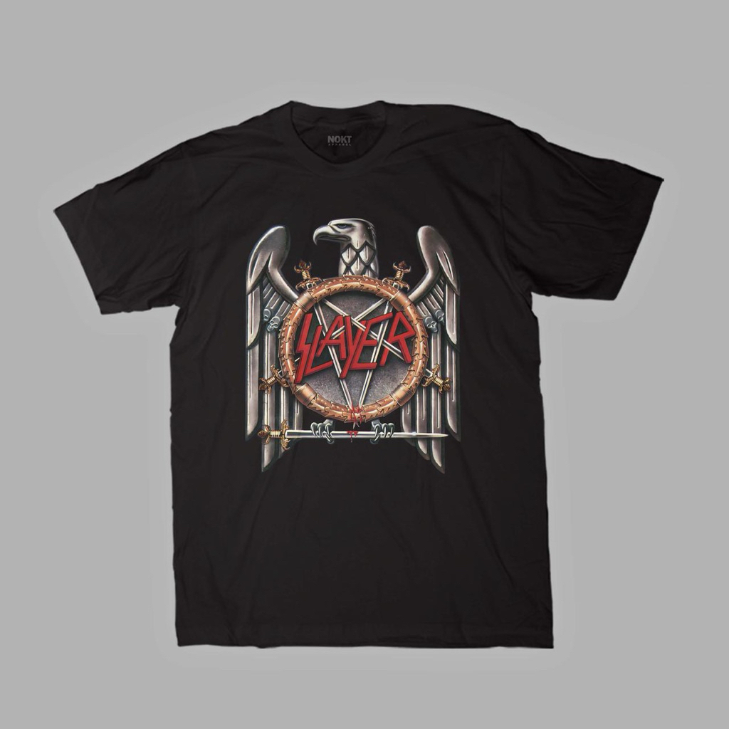 Kaos Band Slayer Logo Eagle