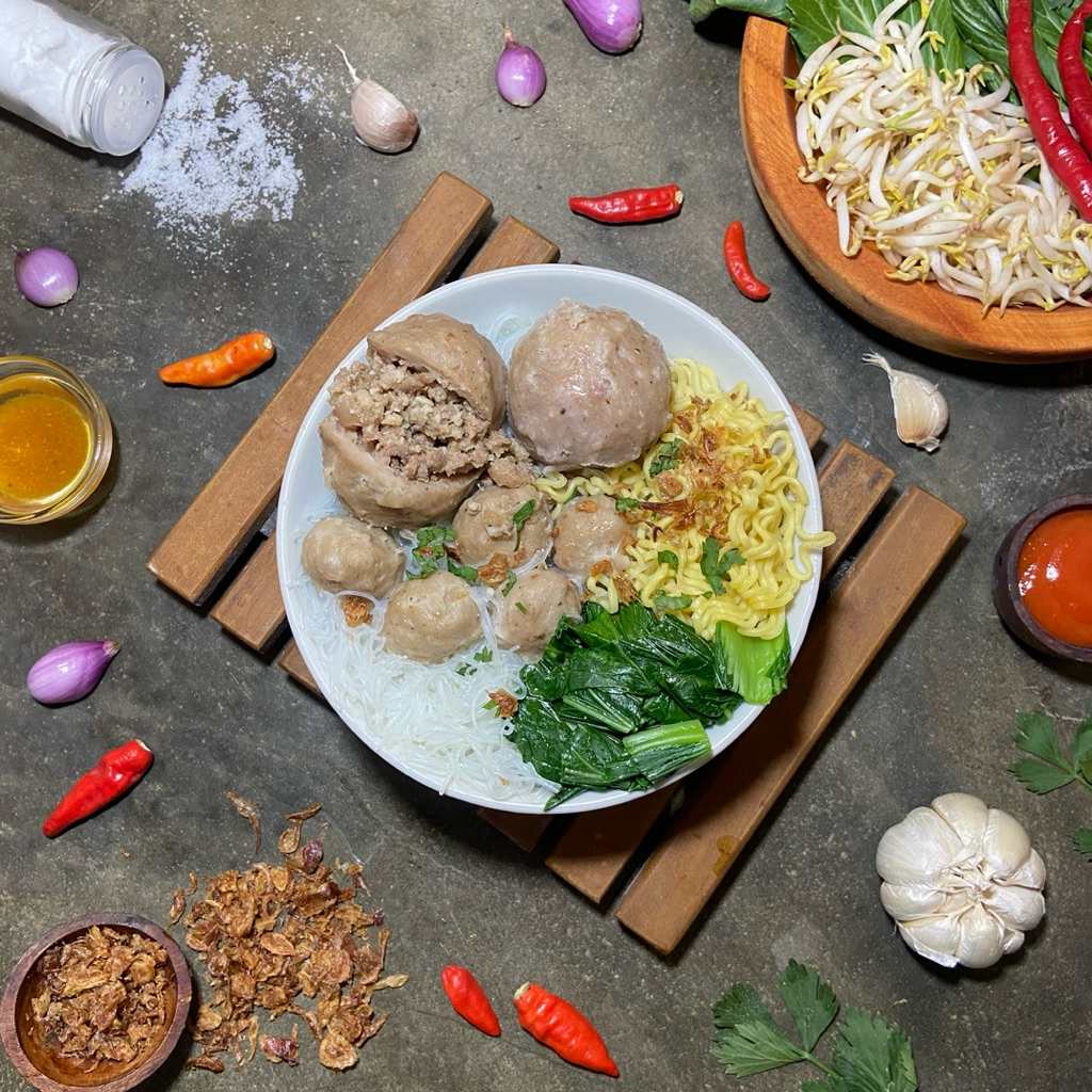 

Bakso Sapi Urat isi Daging Cincang + Kecil 500gram