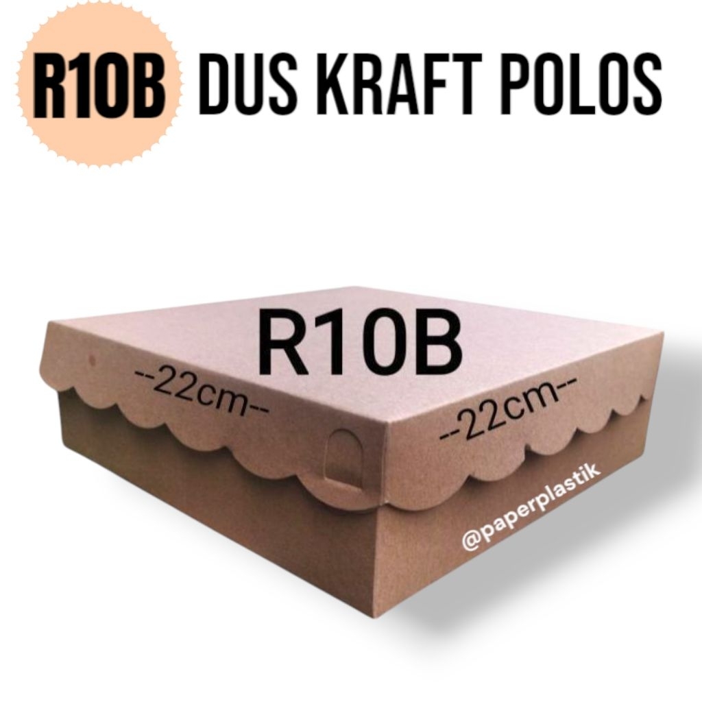 

DUS KRAFT R10K R10B KOTAK NASI DOS KUE 20X20 22X22 KRAF COKLAT RICEBOX PAPERBOX LUNCHBOX BENTO