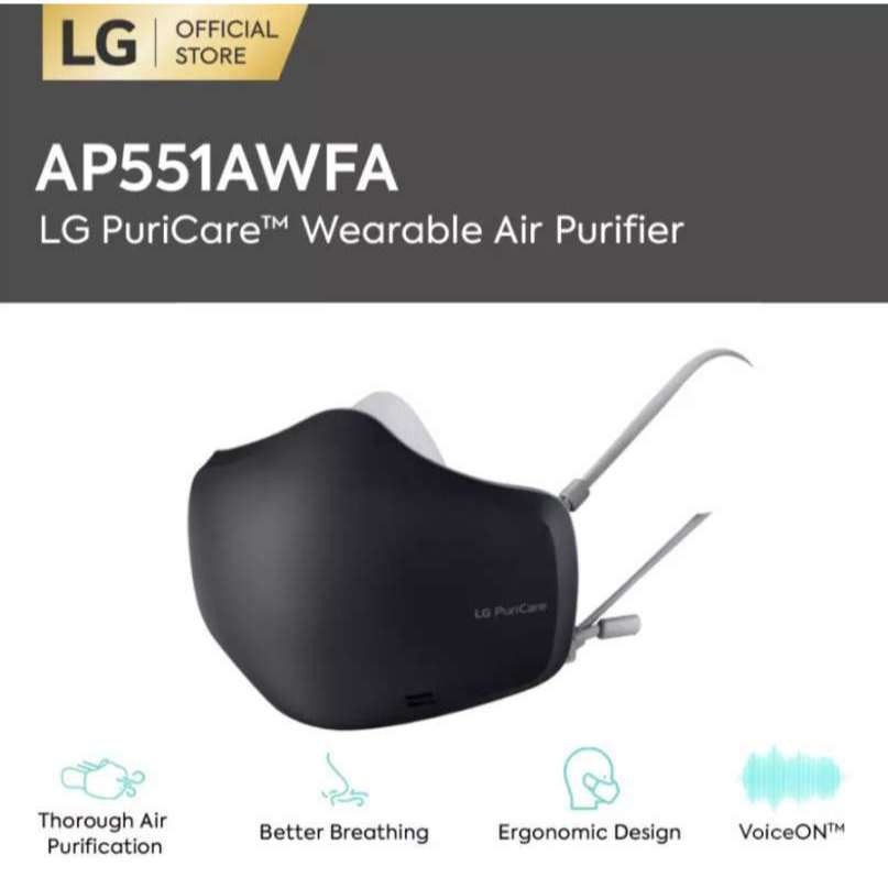 LG PuriCare™ Wearable Air Purifier AP551ABFA Masker Air Purifier