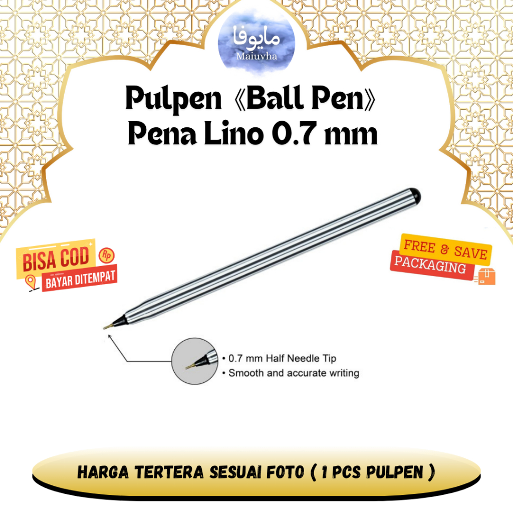 

Joyko Pulpen Lino 0.7 mm 1 pcs/1 pulpen | Souvenir Pulpen Hitam | Bingkisan Pulpen | Maiuvha Store
