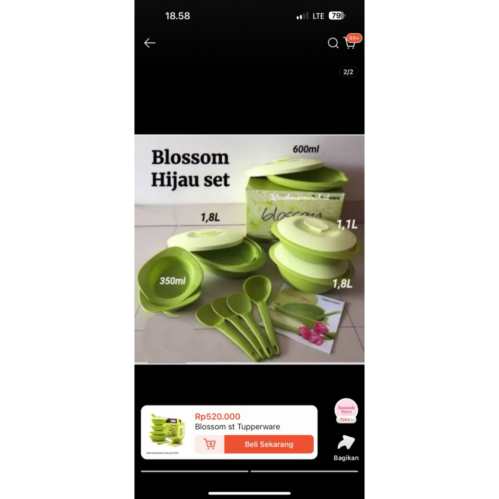 Tupperware Blossom Set Preloved