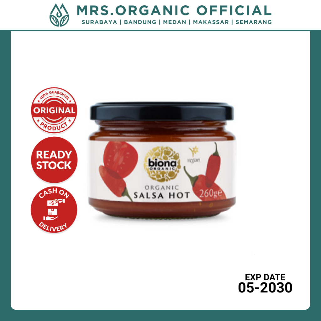 

Biona Salsa Hot Saus Salsa Saus Pasta Saus Masak Pedas 260 gr