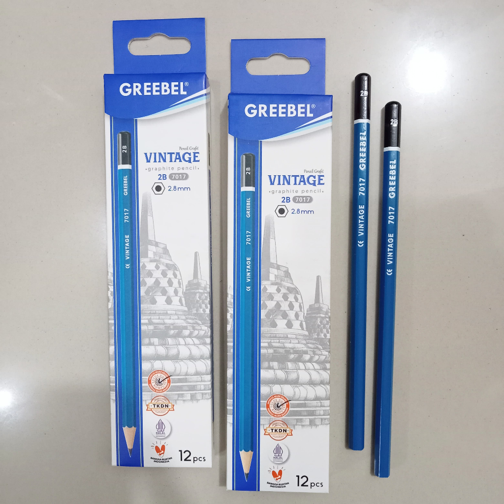 

Pensil Kayu Pencil 2B Greebel 7017 Vintage ( 12 Pcs ) [ Original ]