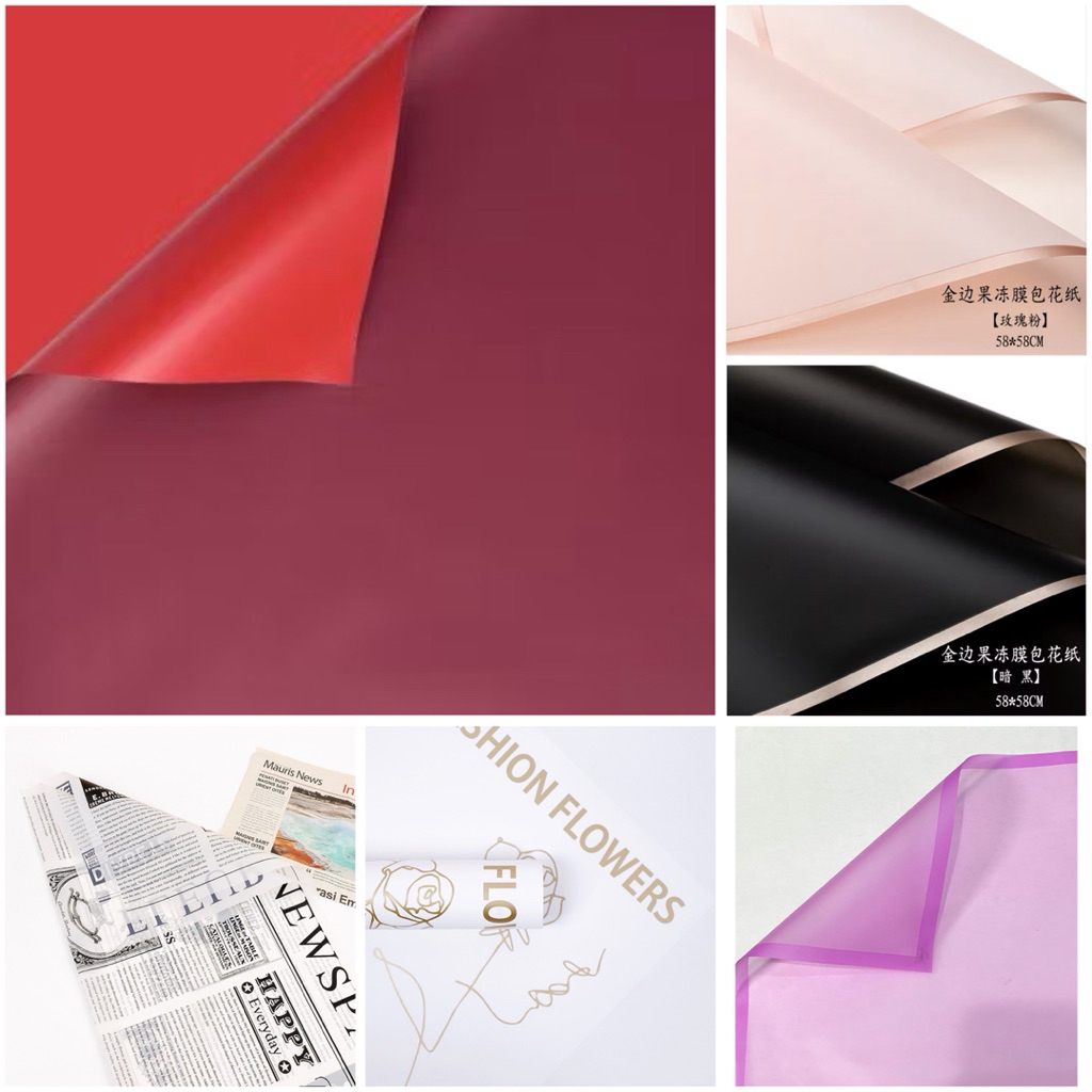 

Kertas cellophane/ 3 LEMBAR / cello /celo/kertas bucket /buket bunga/ plastik buket (Bahan craft medan)