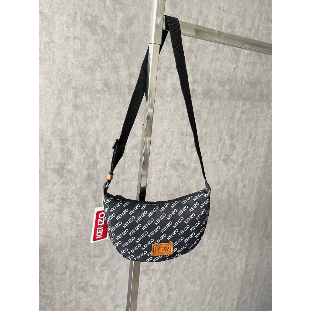 Kenzo Sport Monogram Shoulder Bag in Black