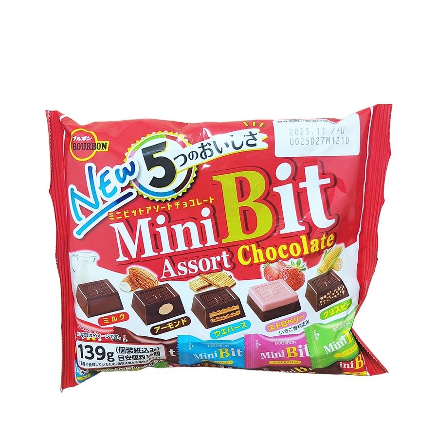 

BOURBON MINI BIT ASSORT CHOCOLATE 139 G