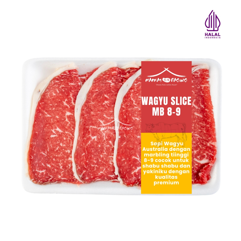 

Wagyu slice MB 8 - 9 Shabu-shabu yakiniku 200gram All You Can Eat - Markasdaging