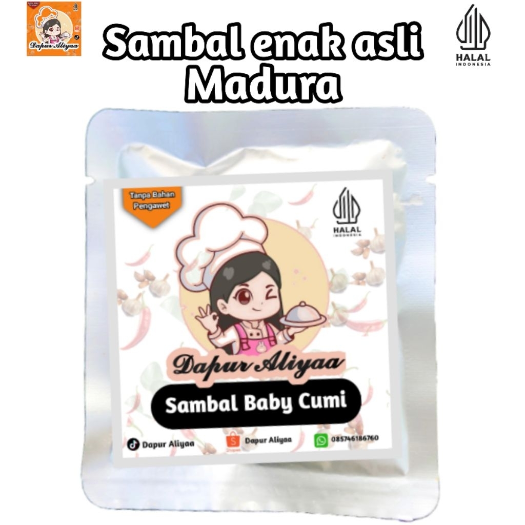 

Dapur Aliyaa Sambal Baby Cumi Cakalan Teri Sachet 25 gram Asli resep Madura