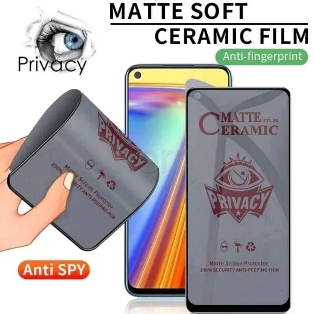 [ PRIVACY ] TEMPERED GLASS PRIVACY POCO M3 M3 PRO MATTE ANTI SPY CERAMIC