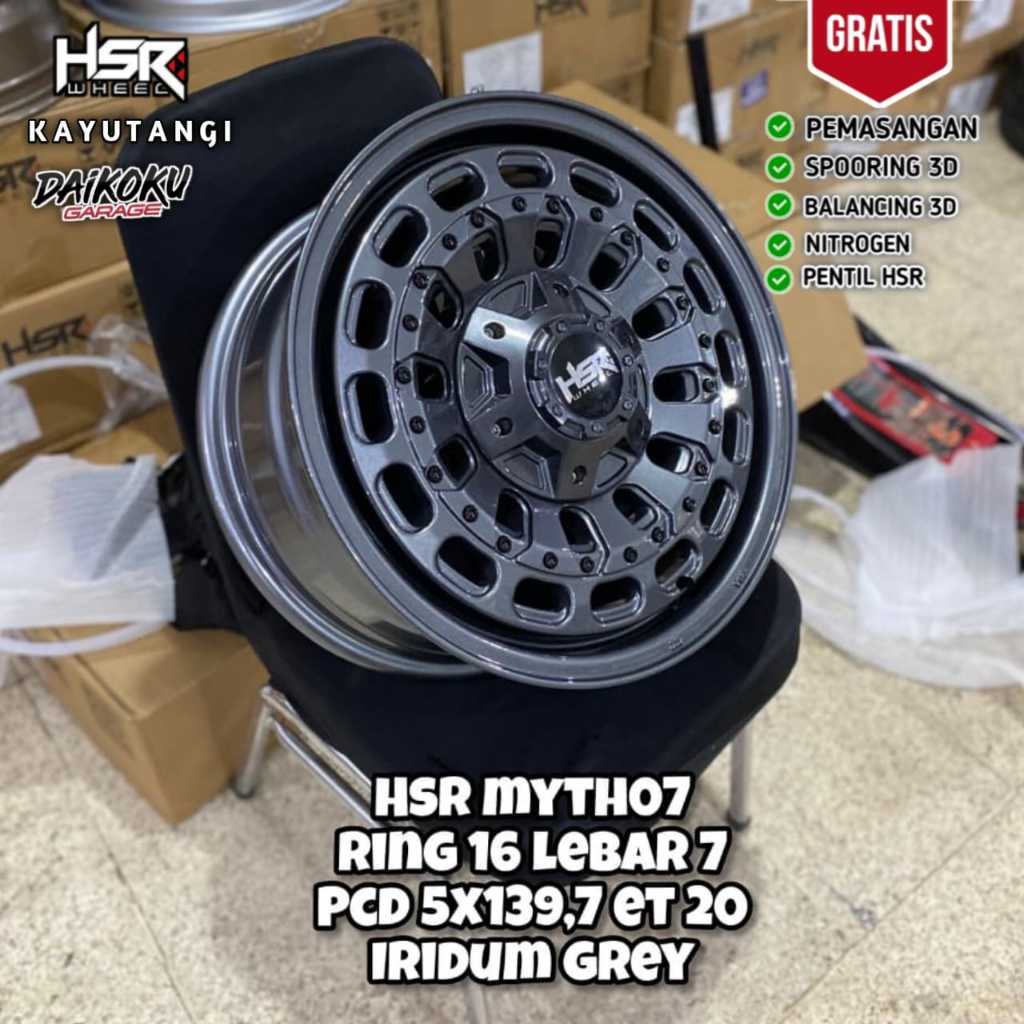 Velg Mobil HSR MYTH07 Ring 16 buat mobil taft , katana , jimny , ferosa dll